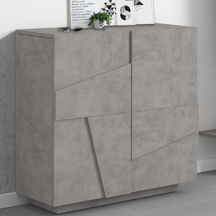 Webfurniture Schoenenkast Gin 81 cm-Bronx Cement