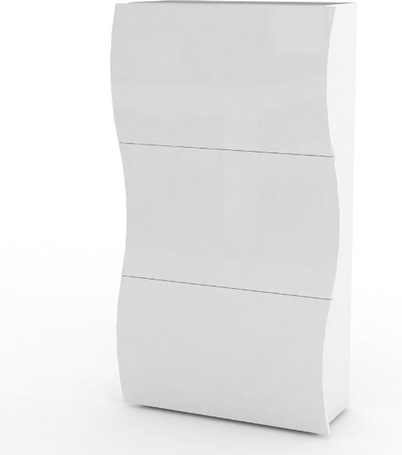 Webfurniture Schoenenkast Ronda 121 cm-hoogglans wit - Foto 2