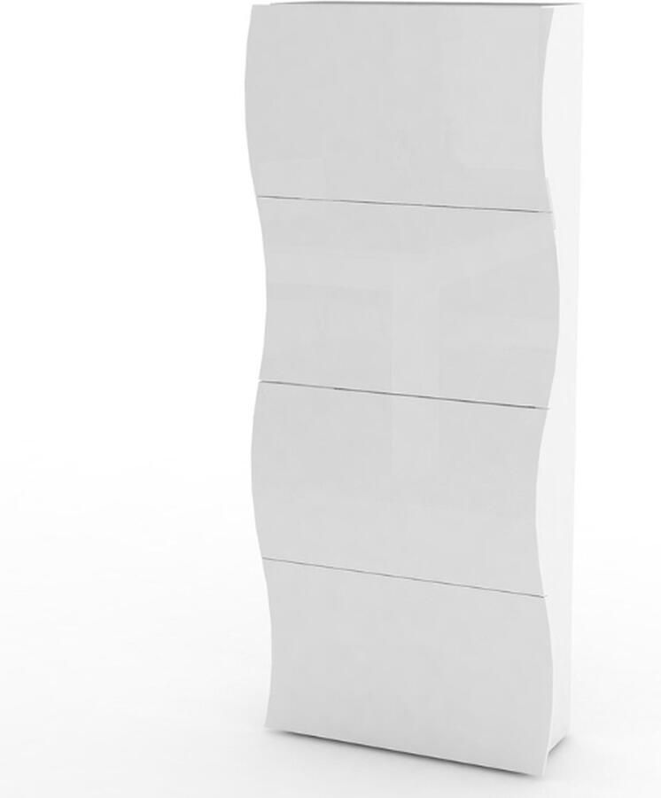 Webfurniture Schoenenkast Ronda 161 cm-hoogglans wit - Foto 2