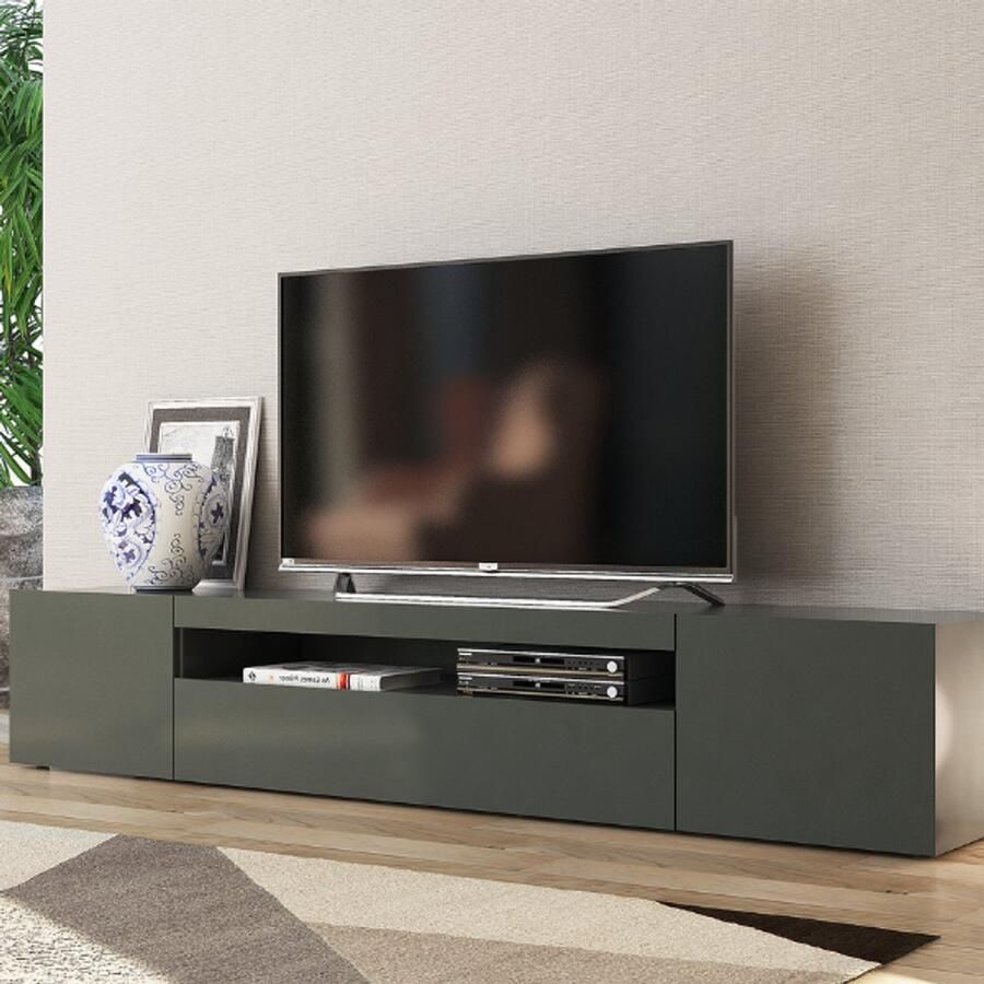 Webfurniture TV Meubel tv-meubel Cosmopolitan x 40 x 36 5 Antraciet 200cm Grijs