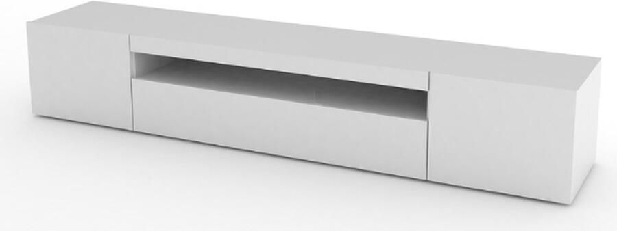 Webfurniture TV Meubel tv-meubel Cosmopolitan x 40 x 36 5 High Gloss White 200cm Wit; Hoogglans wit - Foto 2