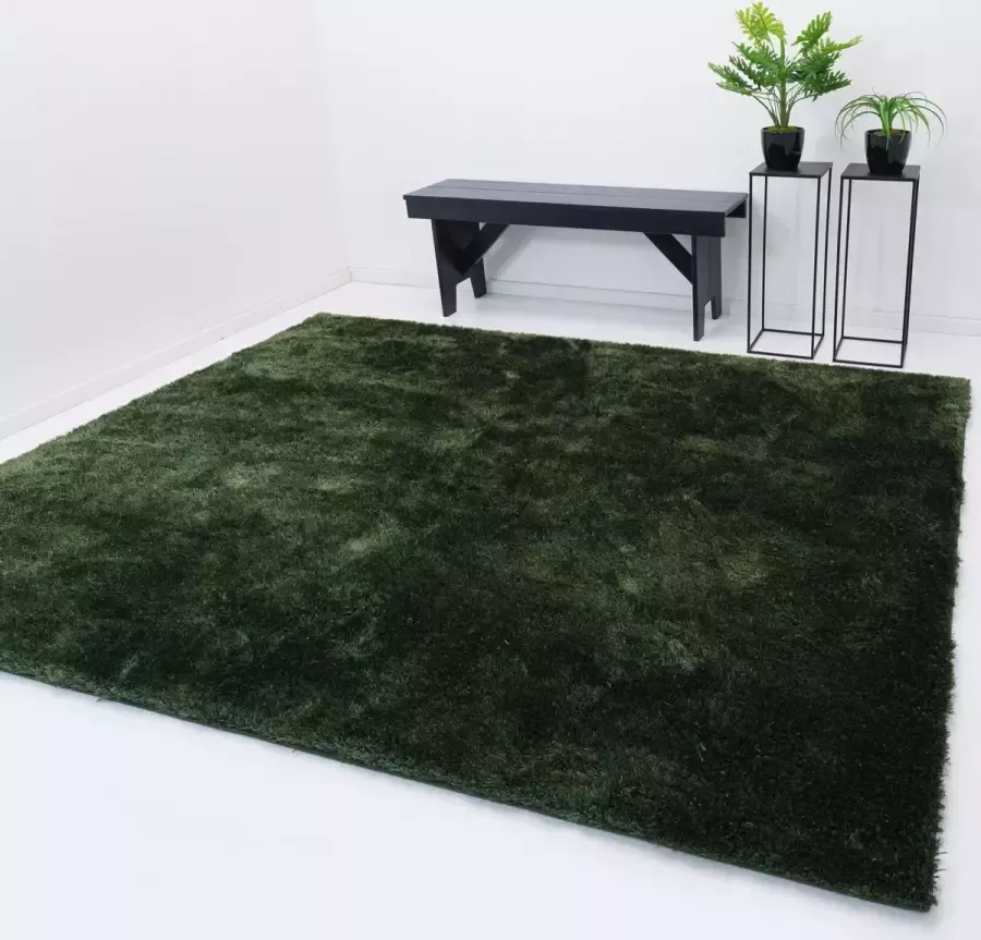 Webkarpet Vloerkleed Xilento Twinkle Mossgreen 200 x 300 cm