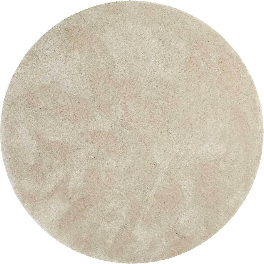 Wecon home Basics Emilia Hoogpolig vloerkleed 120 cm rond beige