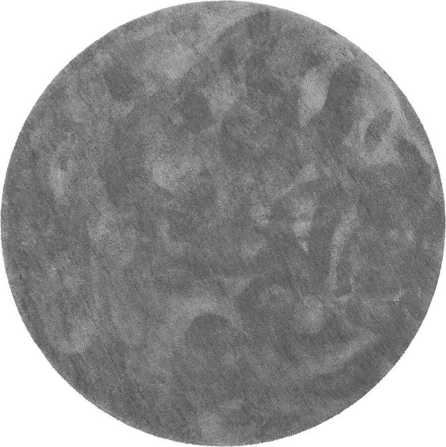 Wecon home Basics Emilia Hoogpolig vloerkleed 200 cm rond grijs