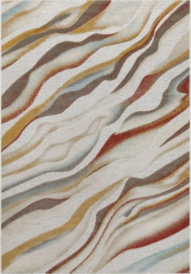 Wecon home Creek Vloerkleden Voor binnen & buiten beige geel rood 160x230 - Foto 3