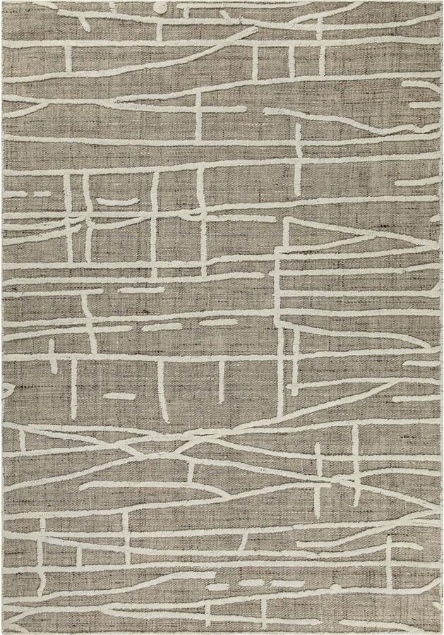 Wecon home Hamptons TWENTYFIVE Laagpolig vloerkleed 40x60 taupe gemêleerd