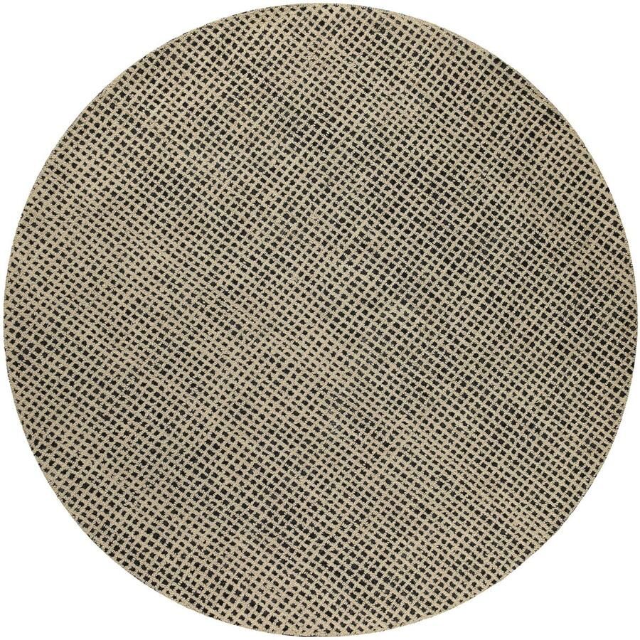 Wecon home Hamptons TWENTYNINE Laagpolig vloerkleed 200 cm rond zand beige-zwart