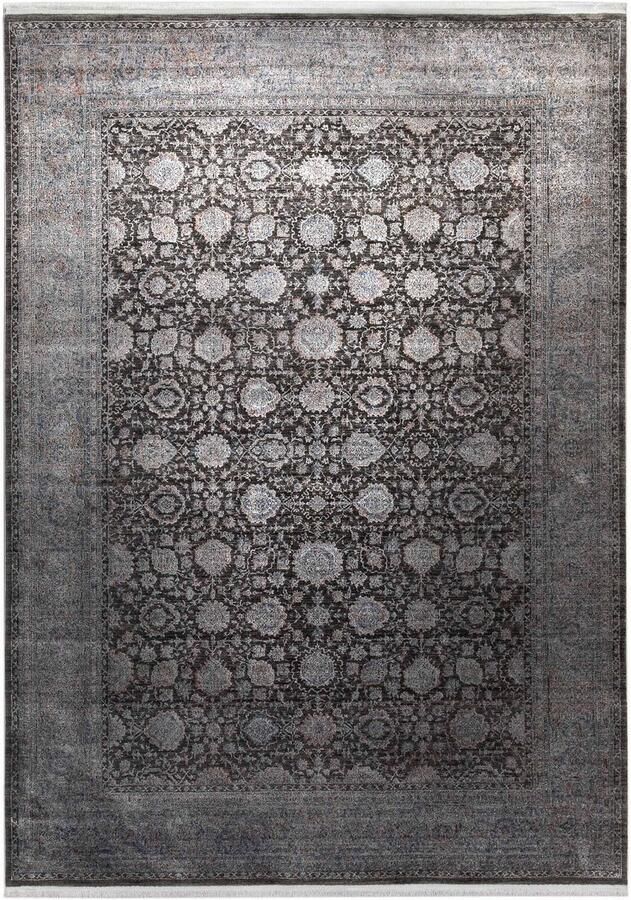 Wecon home LunaSilk Laagpolig vloerkleed 140x200 cm Blauw Grijs