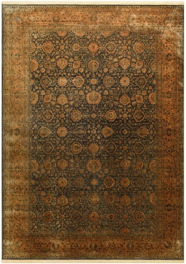 Wecon home LunaSilk Laagpolig vloerkleed 140x200 cm Koper Grijs