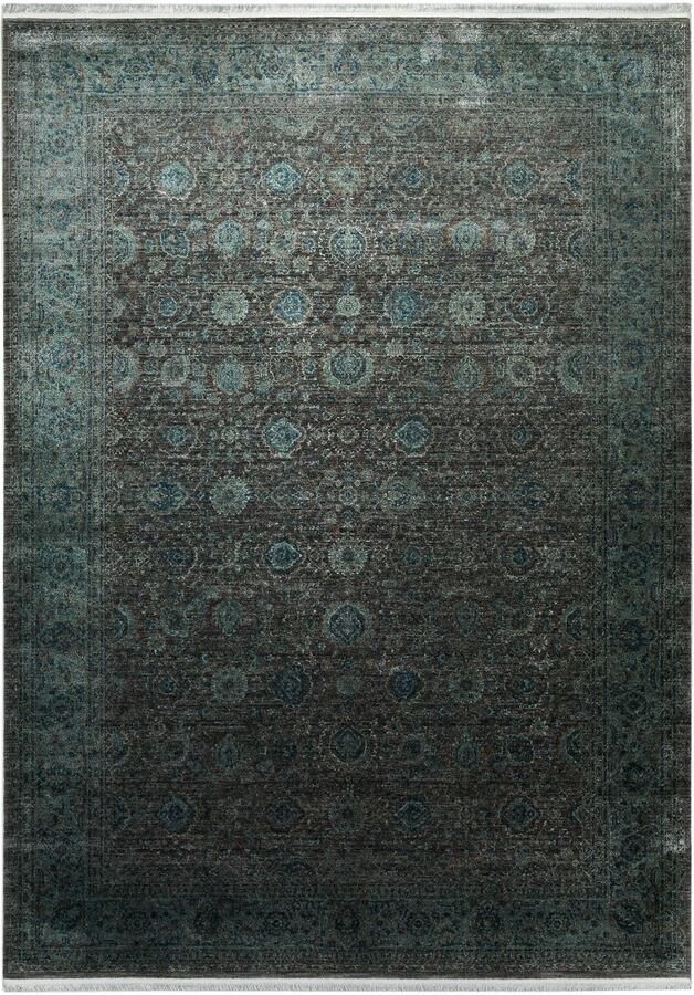 Wecon home LunaSilk Laagpolig vloerkleed Groen Grijs 140x200 cm