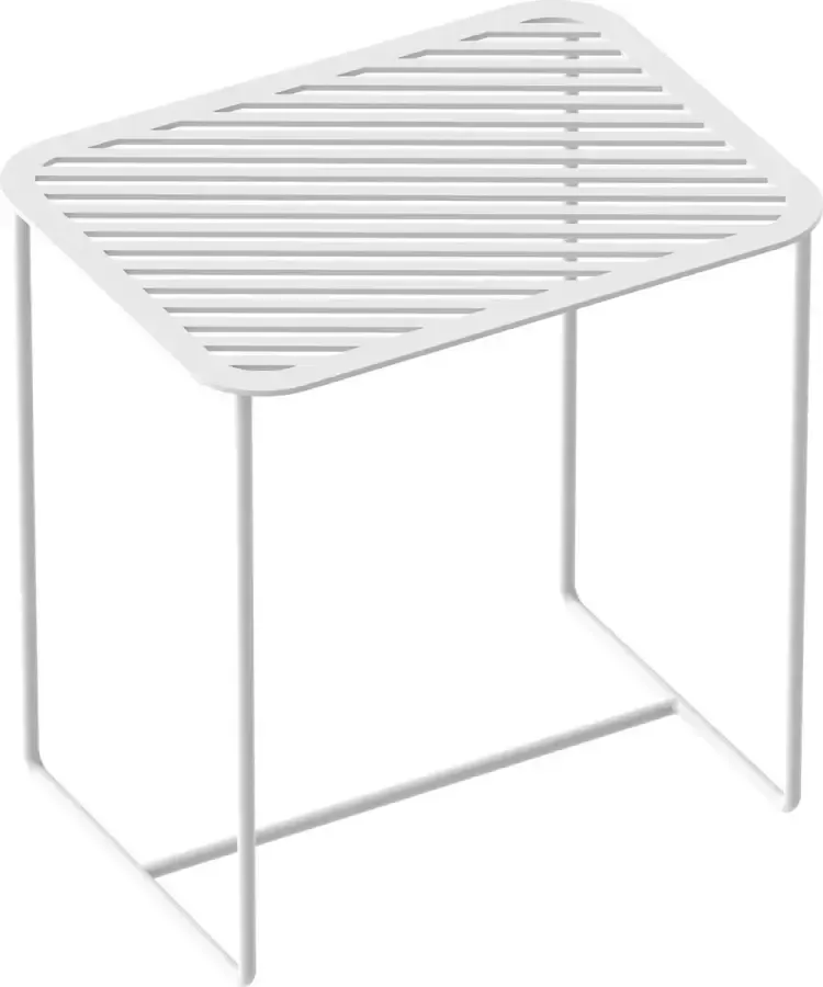 WELD & CO – GRID 02 Side Table – Rechthoekige wit metalen bijzettafel – 30x40xH40cm