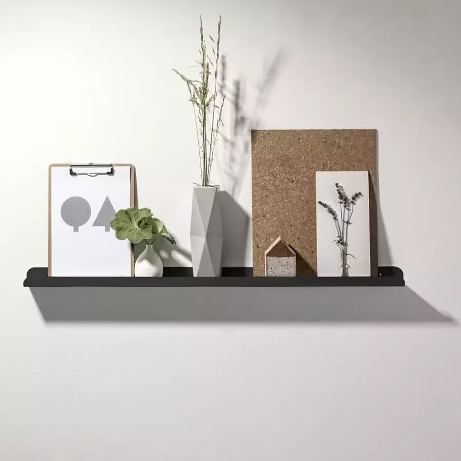 WELD & CO – SOLID 03 Wall Shelf – Wandplank van metaal – ANTRACIET 100x8x4cm