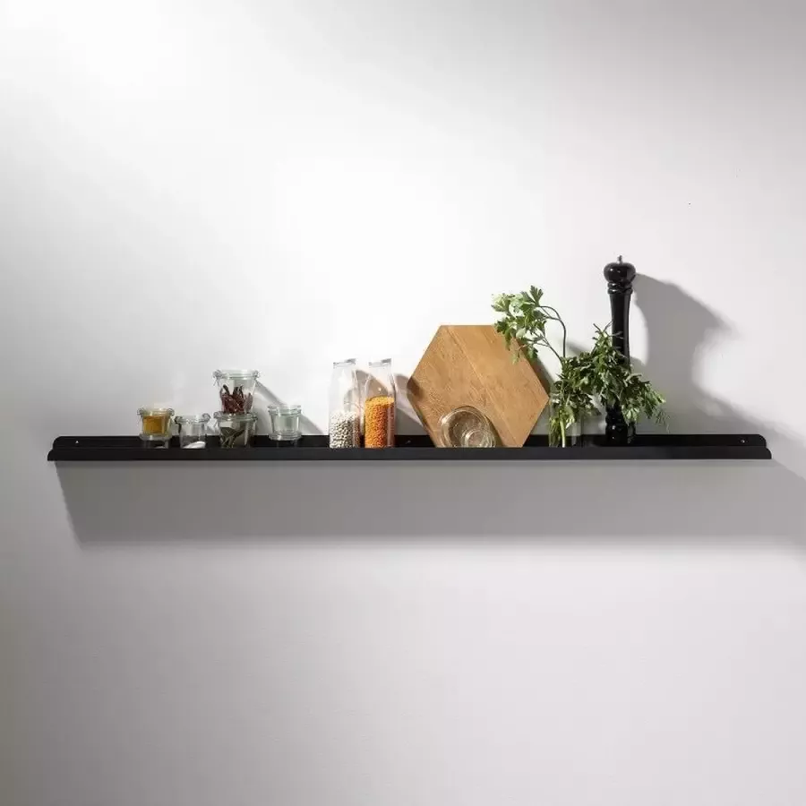WELD & CO – SOLID 04 Wall Shelf – Wandplank van metaal – ANTRACIET 148x8x4cm