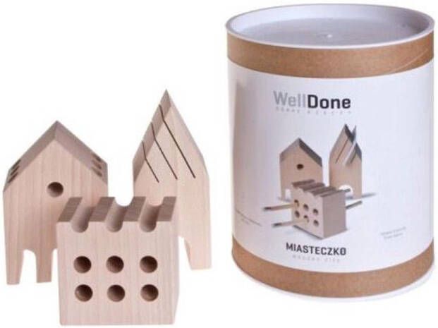 Welldone bureau organizer Wooden City set van 3 stuks
