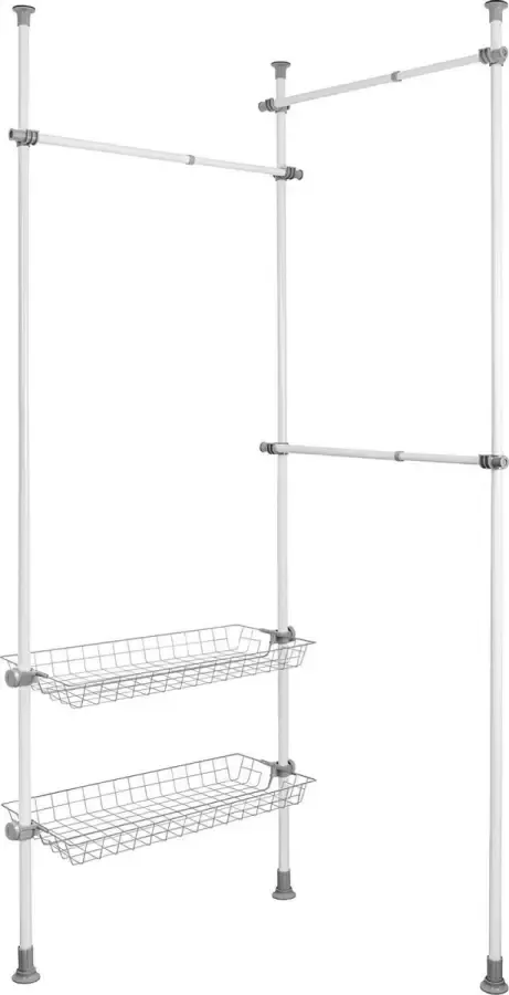 Wenko Kledingrek Herkules Duo 164-215 X 165-300 X 38 Cm Rvs Wit - Foto 2