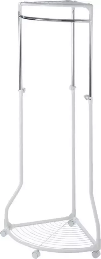 Wenko Kledingrek Pointy 70 X 112-166 X 55 Cm Rvs Wit zilver - Foto 2