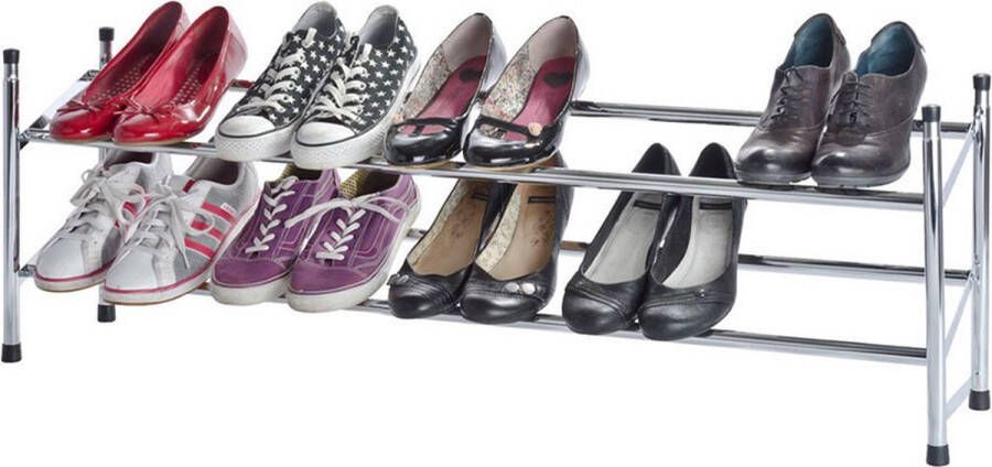 Wenko Uittrekbaar schoenenrek 10 paar 7050100 Uitschuifbaar & Anti-slip - Foto 1