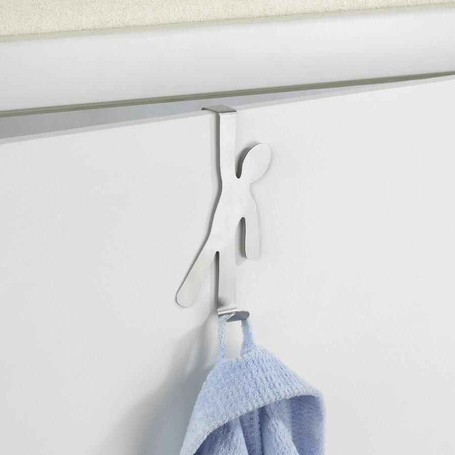 Wenko Deurhaak opdekdeur mannetje Zilver