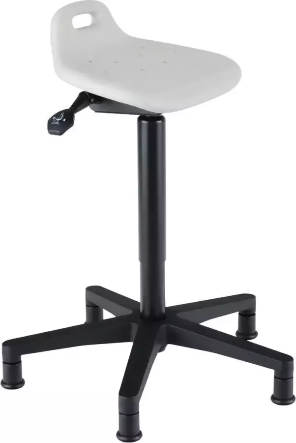 Wesjon PEB4030 Zit- Stahulp PU-zitting met handgreep Vloerdoppen Grijs