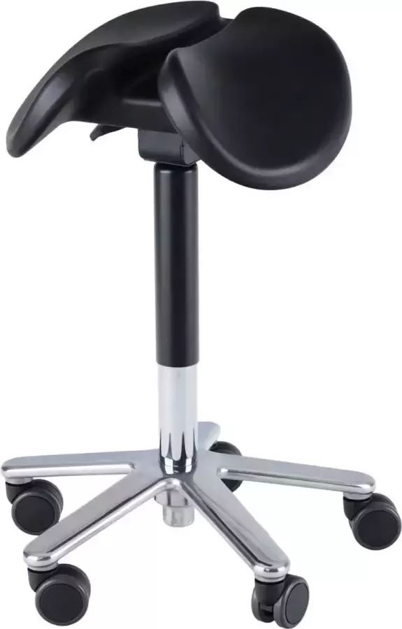 Wesjon PEB5055 Zadelkruk met gescheiden zitvlak hoogte verstelbaar wielen