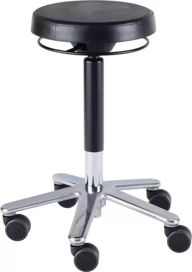 Wesjon Tabouret PEB3060 Opdik 3D neigmechaniek chrome PUR zitting