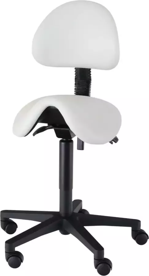 Wesjon Zadelkruk- PEB518-hoogte verstelbaar-rugleuning-kunstleer-Amalfi Auster