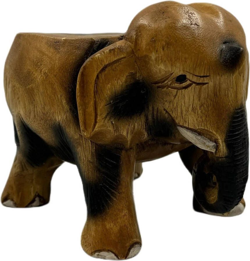 Western Deco Houten Aziatische Mini Kruk 21x19x17 cm Woonaccessoire