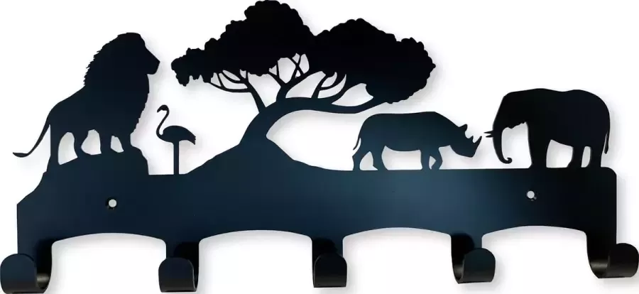Weterings Techniek Jungle Kinder Kapstok Staal Weterings 400mm 5 Haakjes Top Kwaliteit