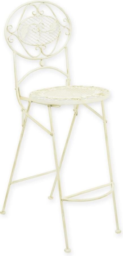 Wexdeco Metalen Klap bar stoel wit