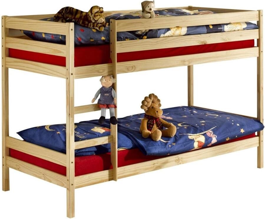 DailySupplies Stapelbed voor Kinderen Hoogslaper Kinderbed Natuurlijk