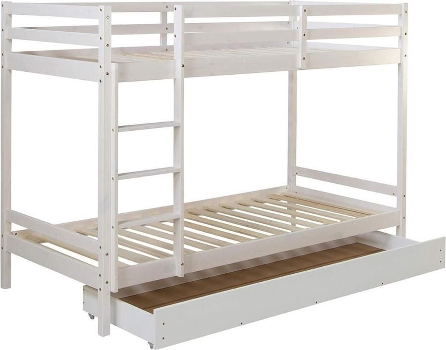 DailySupplies Stapelbed voor Kinderen Hoogslaper Kinderbed Wit