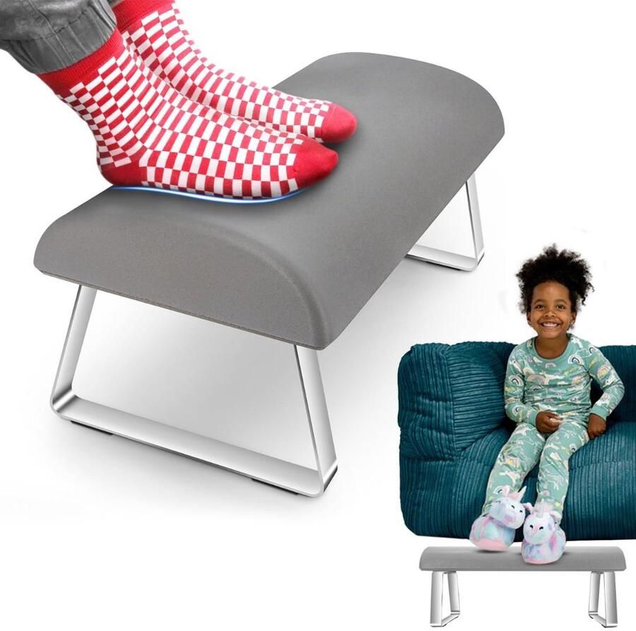 White-label Voetensteun Bureau Voetenbankje Bureau Voetenkussen Grijs