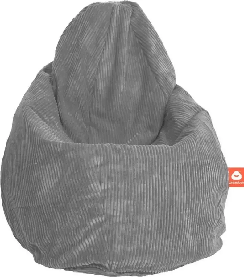 LC Zitzakken Whoober Zitzak hoes Ibiza M ribcord Grijs Wasbaar Zacht en comfortabel