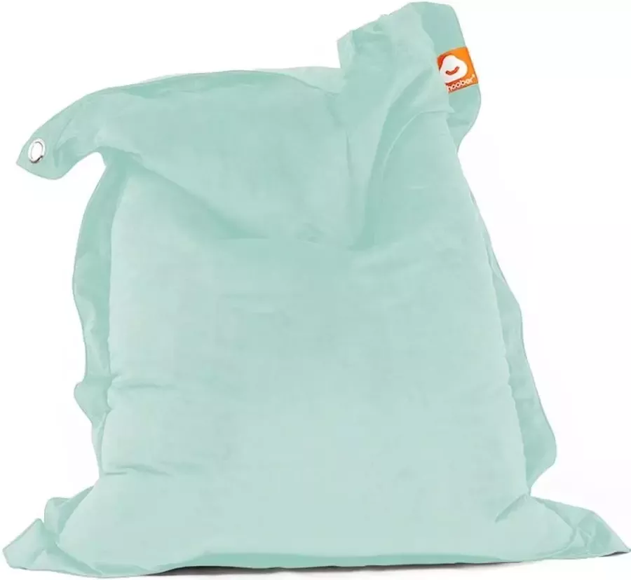 Whoober rechthoek zitzak St. Tropez M velvet mintgroen Wasbaar Zacht en comfortabel