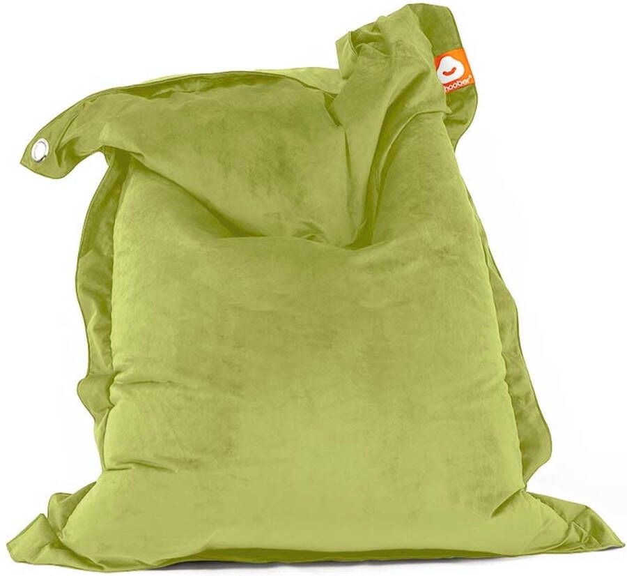 Whoober rechthoek zitzak St. Tropez M velvet pistache Wasbaar Zacht en comfortabel