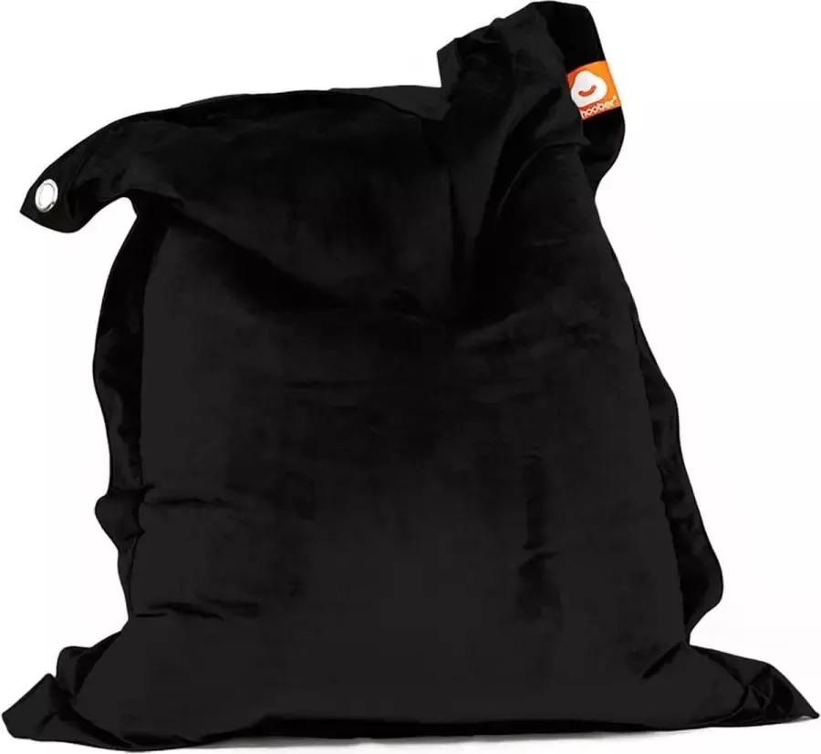 Whoober rechthoek zitzak St. Tropez M velvet zwart Wasbaar Zacht en comfortabel