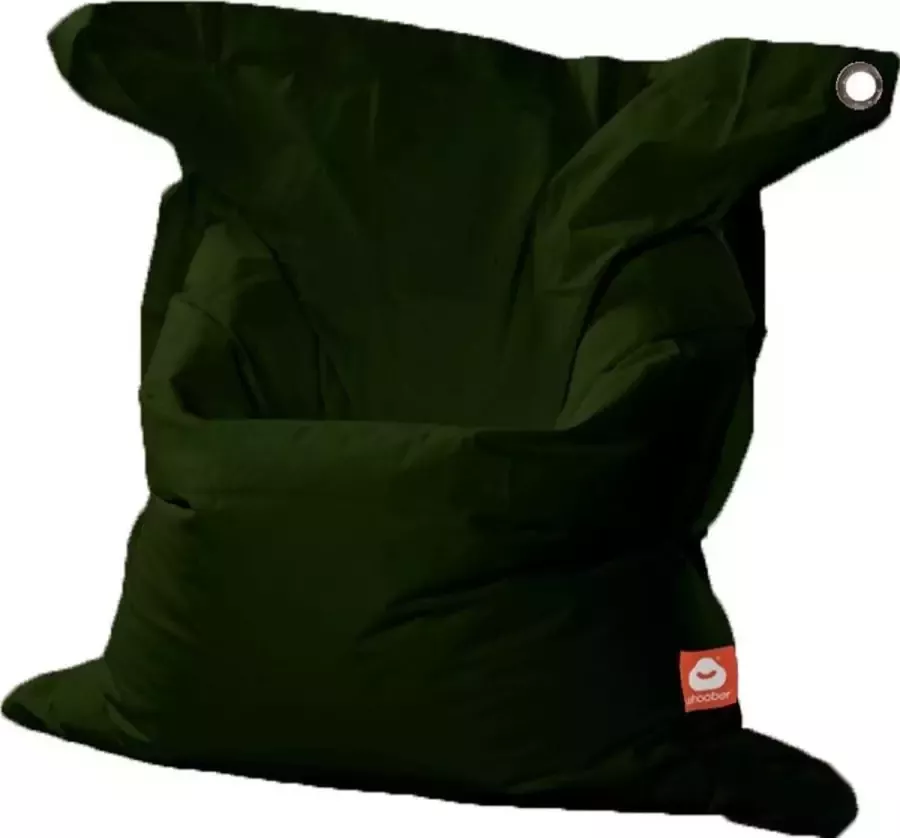 Whoober rechthoek zitzak St. Tropez XL outdoor leger groen Wasbaar Voor binnen en buiten