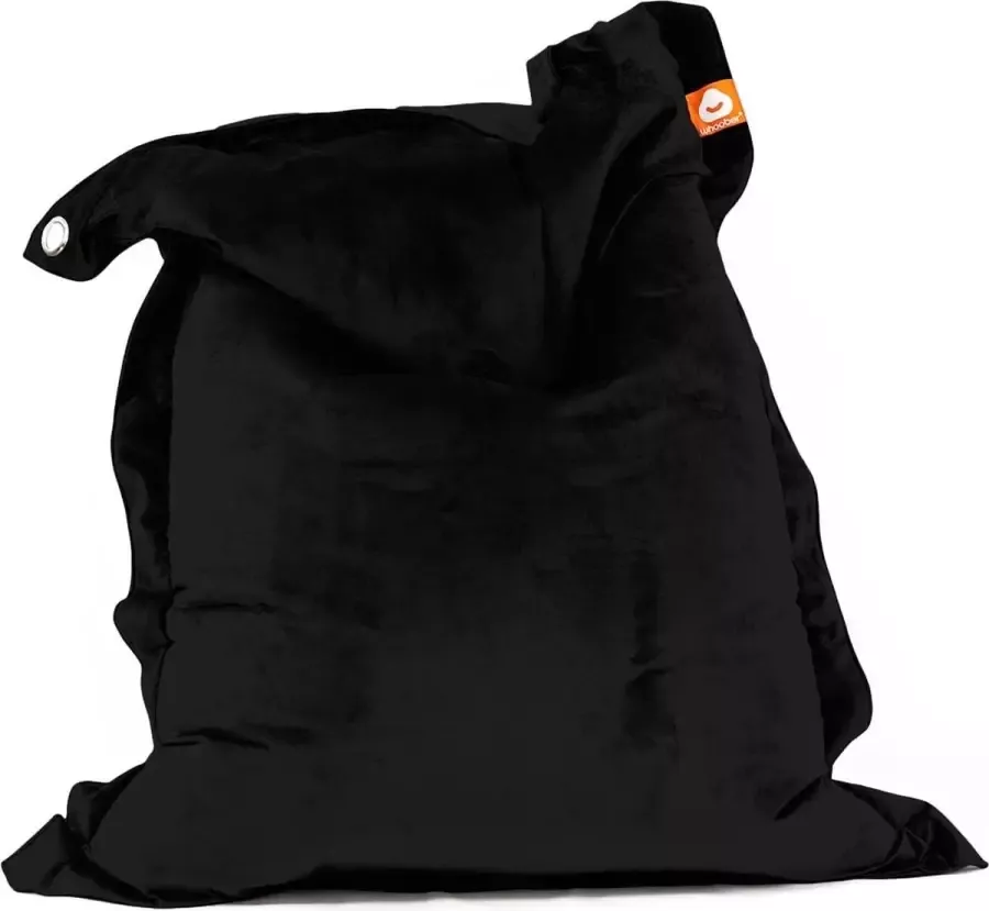 Whoober rechthoek zitzak St. Tropez XL velvet zwart Wasbaar Zacht en comfortabel