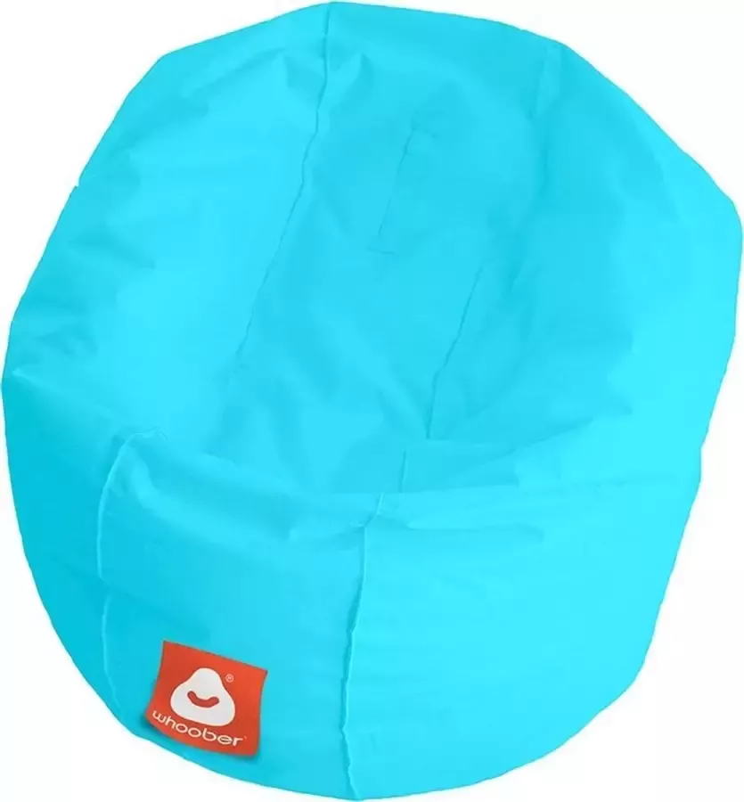 Whoober ronde zitzak Ibiza M outdoor aqua blauw Wasbaar Voor binnen en buiten