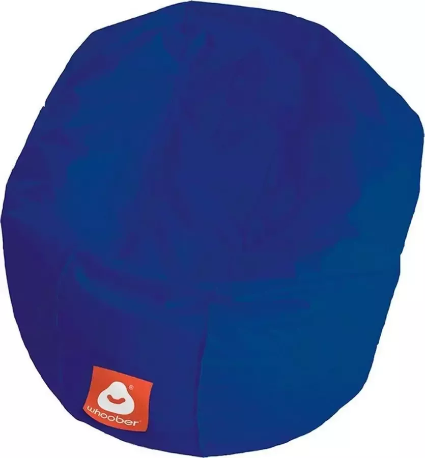Whoober ronde zitzak Ibiza M outdoor kobalt blauw Wasbaar Voor binnen en buiten