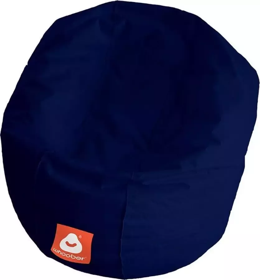 Whoober ronde zitzak Ibiza M outdoor marine blauw Wasbaar Voor binnen en buiten