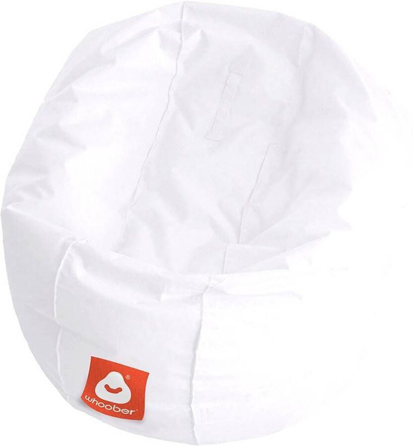 Whoober ronde zitzak Ibiza M outdoor wit Wasbaar Voor binnen en buiten