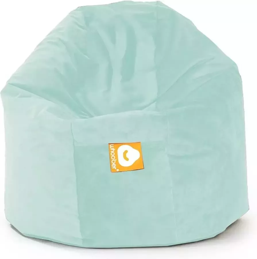 Whoober ronde zitzak Ibiza M velvet mintgroen Wasbaar Zacht en comfortabel