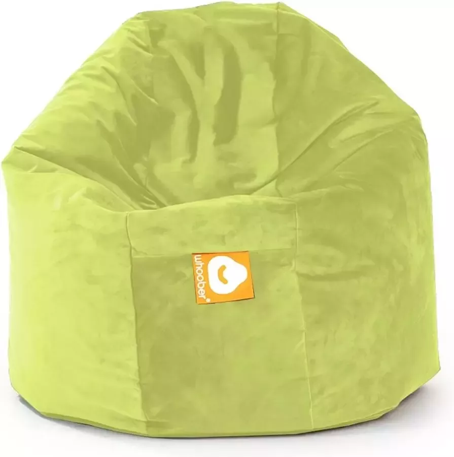 Whoober ronde zitzak Ibiza M velvet pistache Wasbaar Zacht en comfortabel