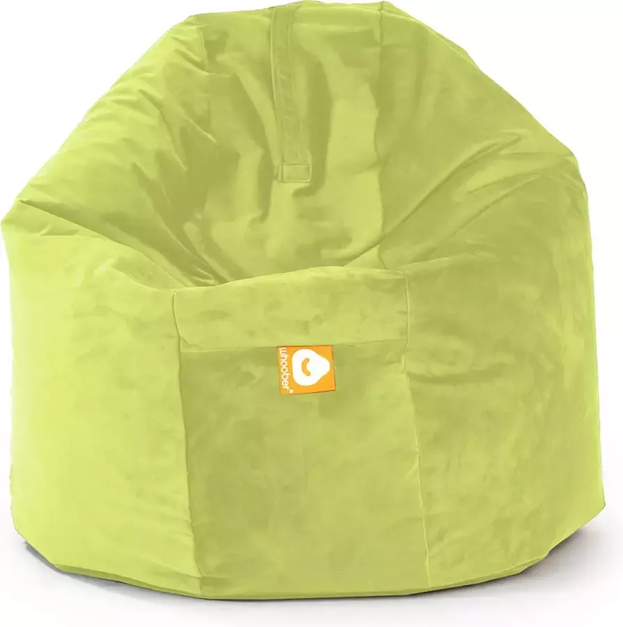 Whoober ronde zitzak Ibiza XL velvet pistache Wasbaar Zacht en comfortabel