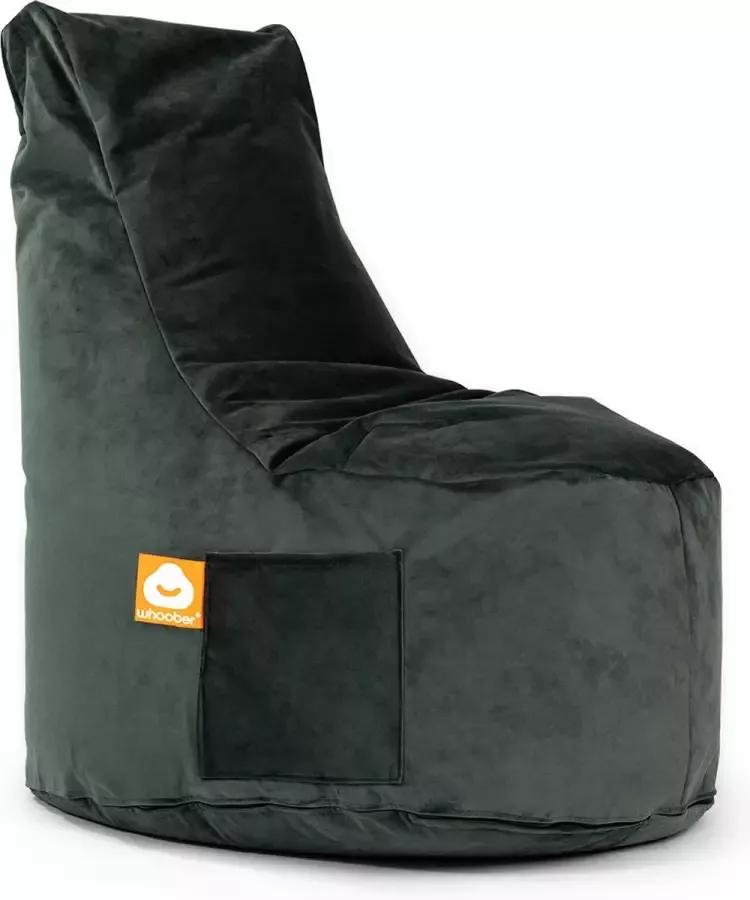 Whoober zitzak stoel Nice velvet antraciet Wasbaar Zacht en comfortabel