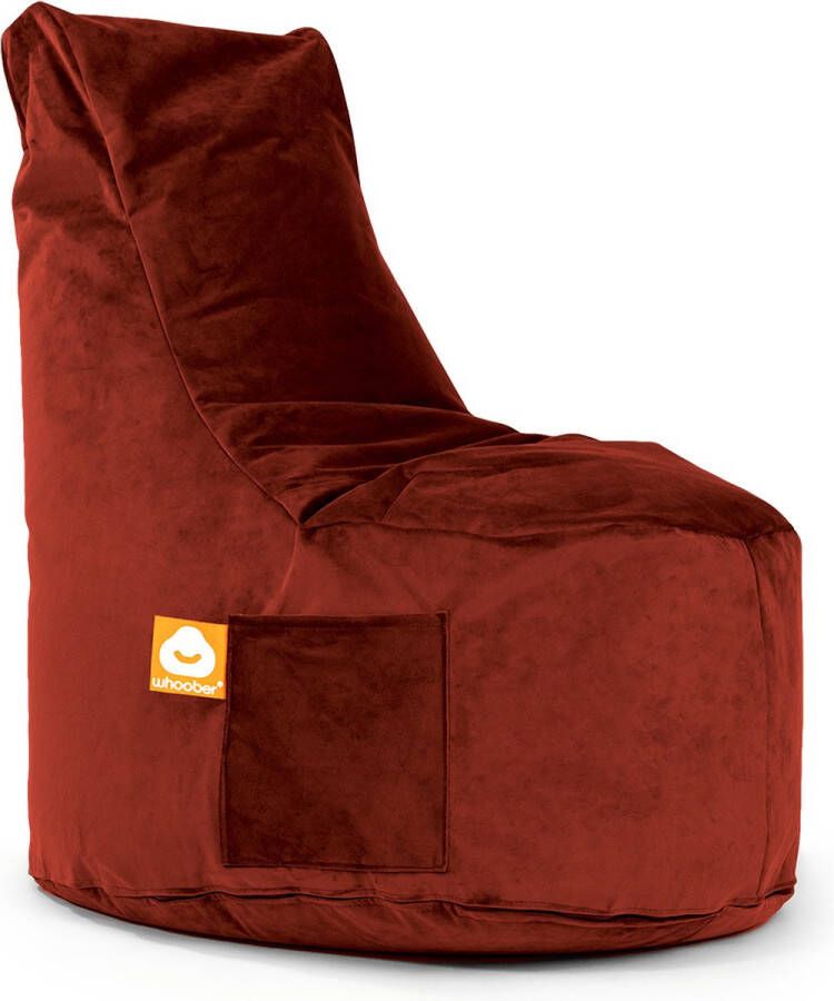 Whoober zitzak stoel Nice velvet bordeaux rood Wasbaar Zacht en comfortabel