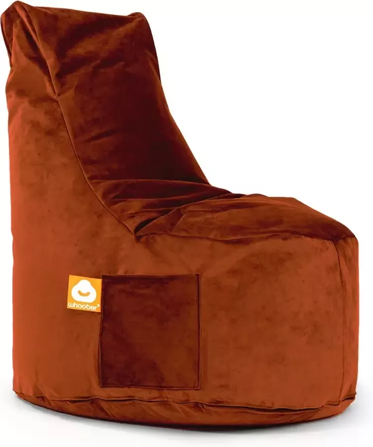 Whoober zitzak stoel Nice velvet cognac Wasbaar Zacht en comfortabel
