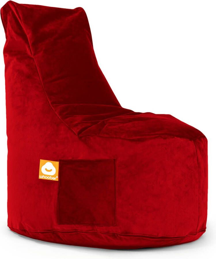 Whoober zitzak stoel Nice velvet rood Wasbaar Zacht en comfortabel