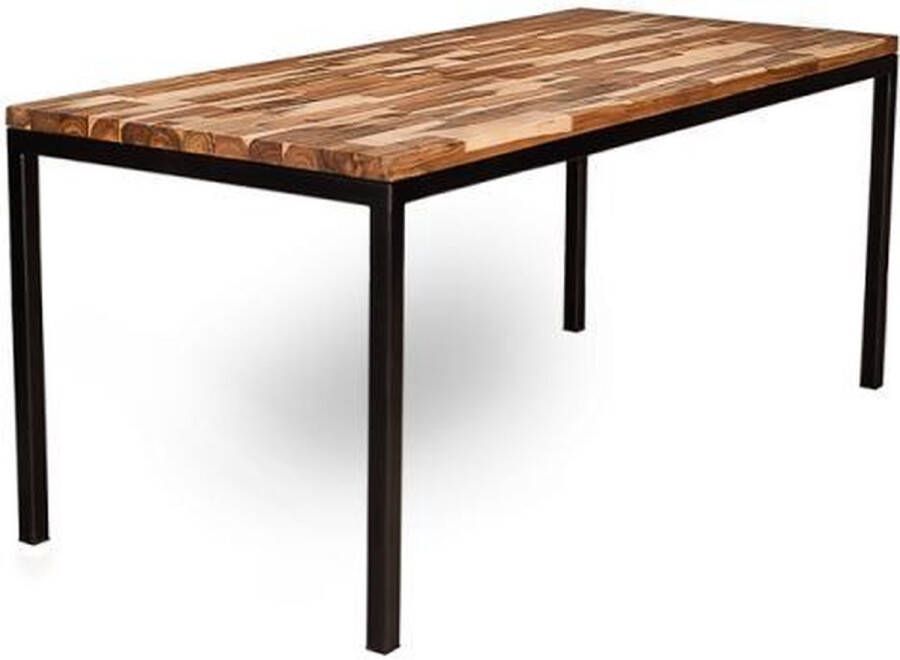 Wibema Meubelen Industriële eettafel hout en metaal Kansas 180 x 80 x 75 cm